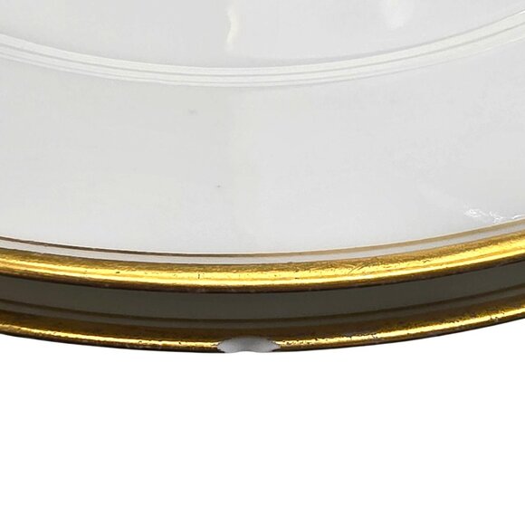 Haviland Limoges White & Gold Rimmed Dinner Plates 9.25" Set Of 5 CM2113 - Picture 5 of 8